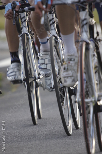wheels during a cycling race