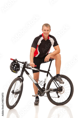 biker with mountainbike