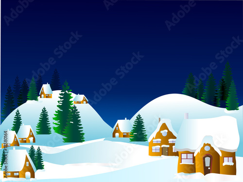 village en hiver