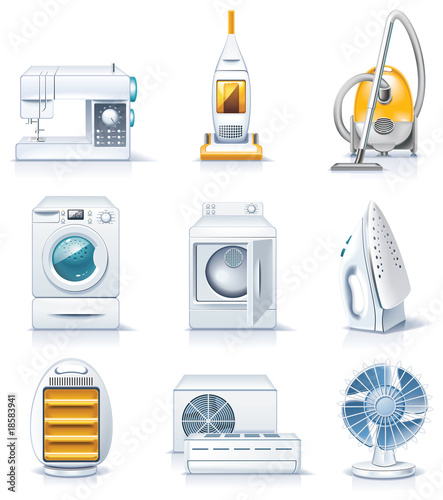 Vector household appliances icons. Part 4