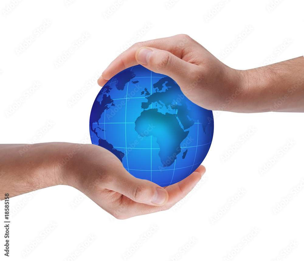Globe in human hands Globe in human hands