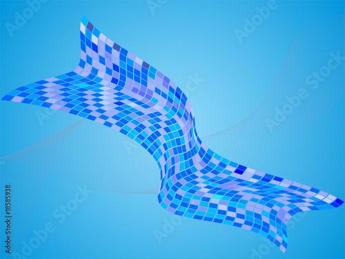 Abstraktes blaues Mosaik