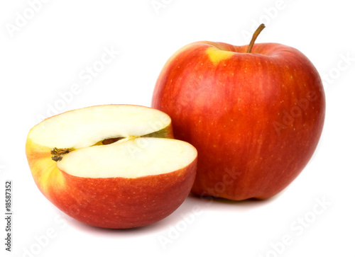 The beautiful apple on a white background