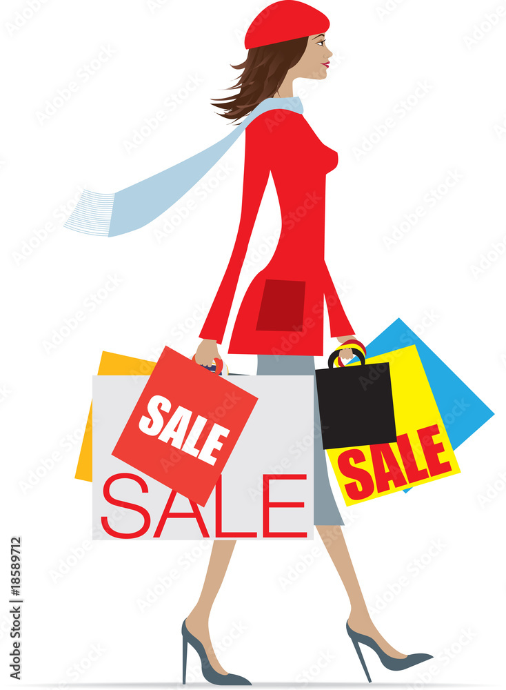 sales shopping woman