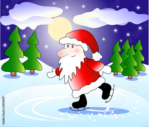 Santa on skates