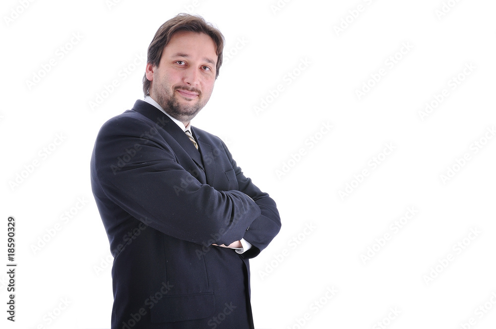 Young attractive man in business suit, isolated Young attractive man in business suit, isolated