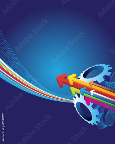 Abstract background with colorful arrows