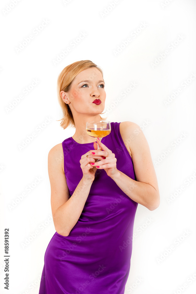 young sexy party woman with glass of champagne celebrating young sexy party woman with glass of champagne celebrating