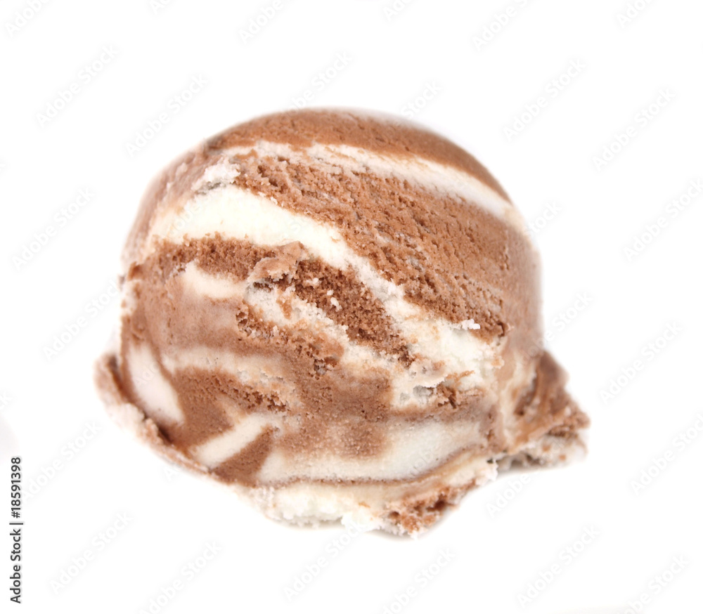 Chocolate ice cream scoop