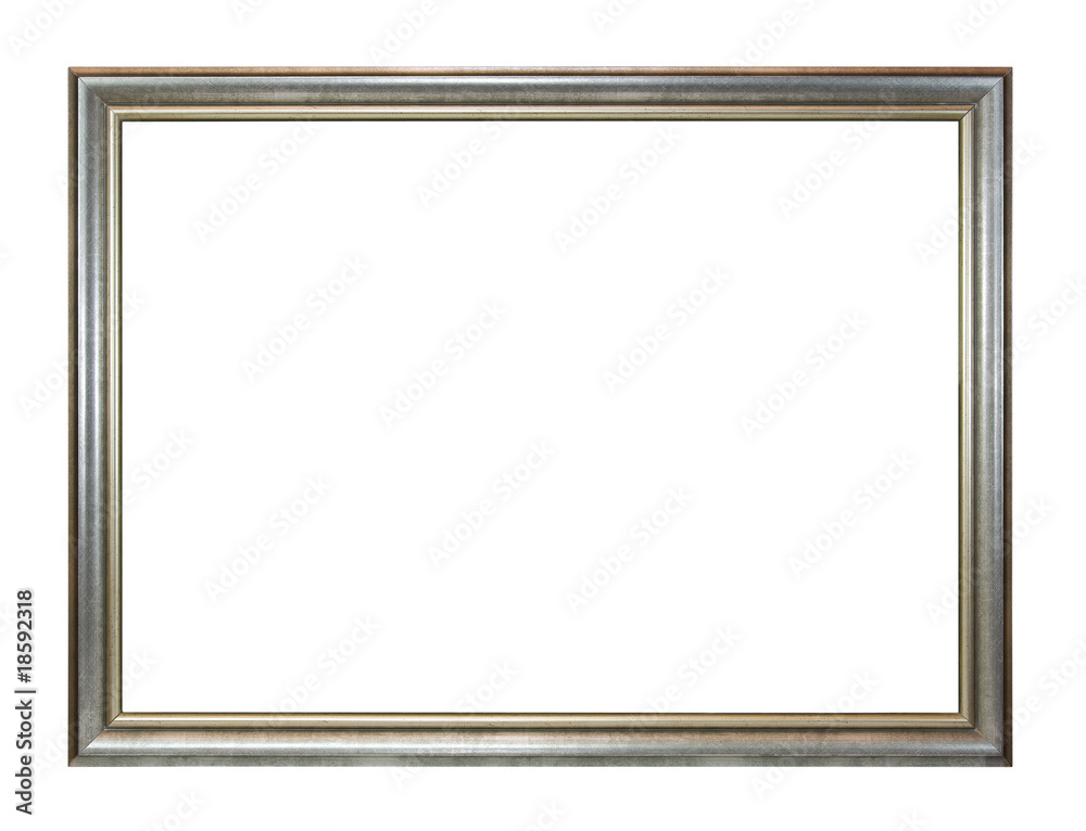 Silver picture frame with clipping path Silver picture frame with clipping path