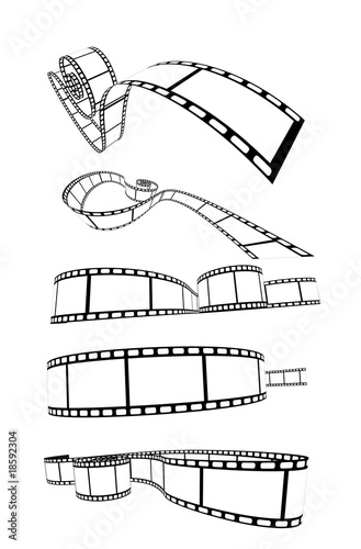 set of curved photographic film