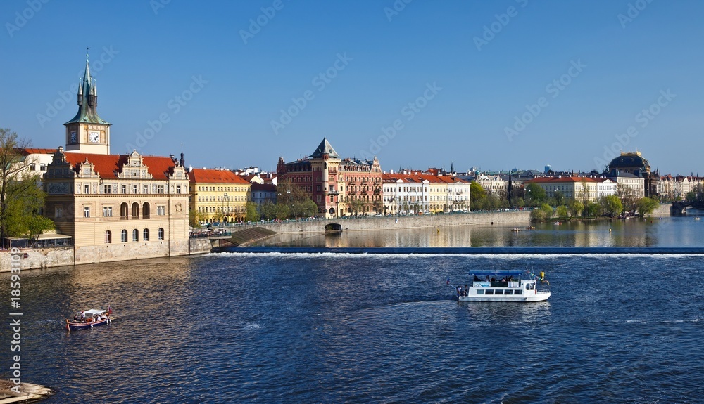 Vltava river in Prague, Czech Republic, 2009