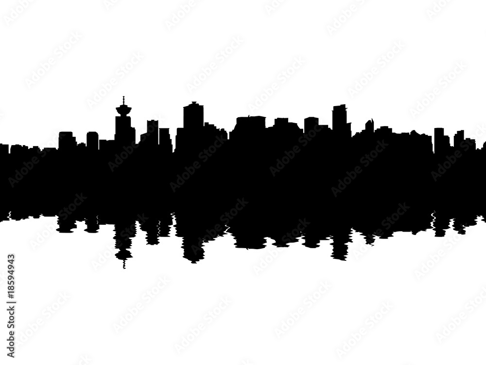 Vancouver Skyline reflected