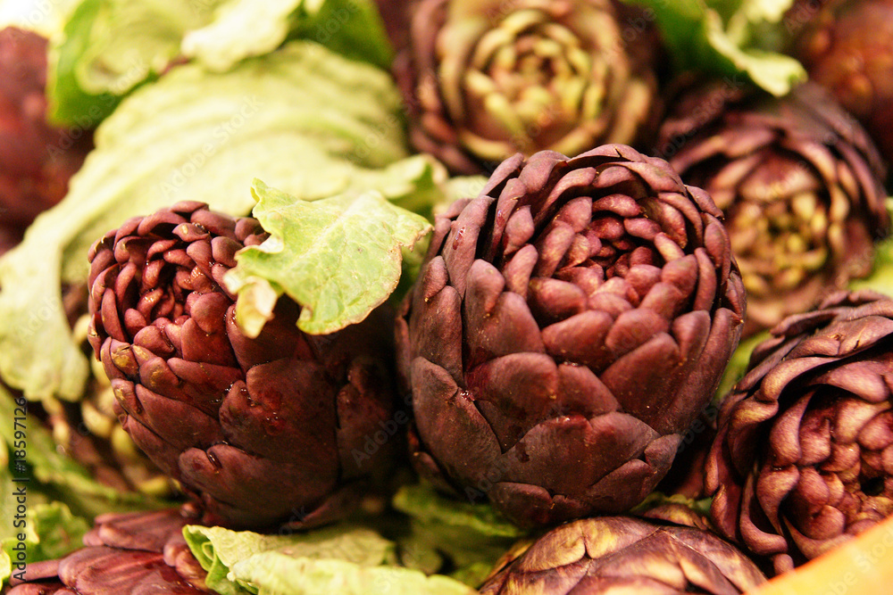Obraz premium Artichauts violet