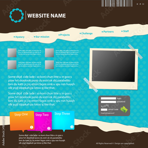 Web site design template.