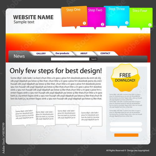 Web site design template.