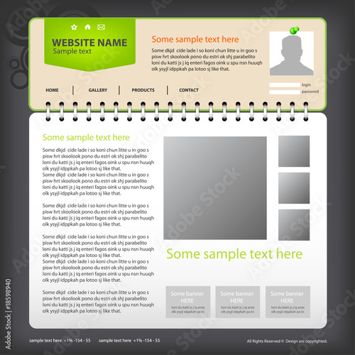 Web site design template.