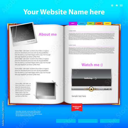 Web site design template.