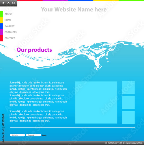 Web site design template.