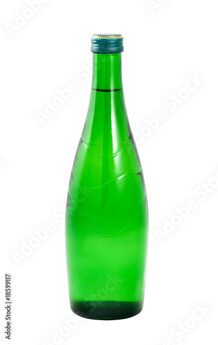 A bottle of water on a white background