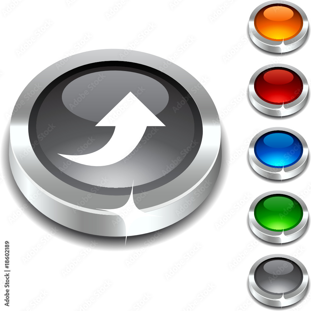 Upload 3d button set. Vector illustration Upload 3d button set. Vector illustration