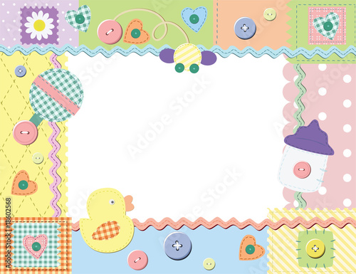 Child photo framework. Vector
