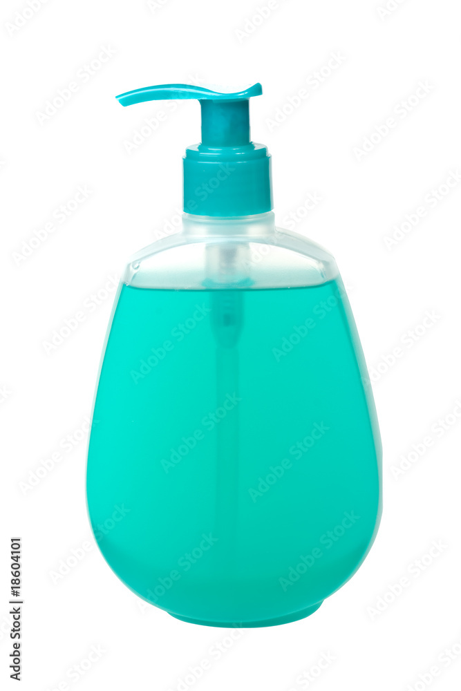 Plastic bottle cosmetics. Isolate Plastic bottle cosmetics. Isolate