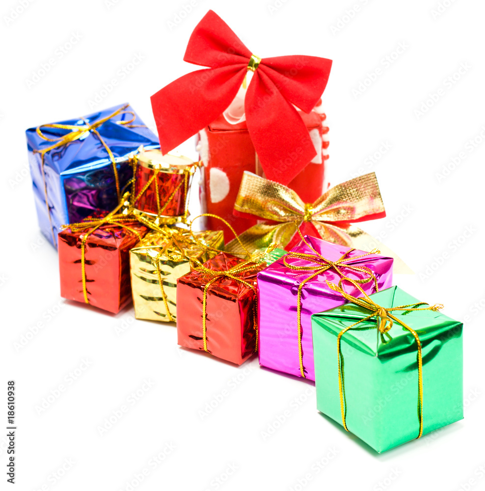 Fototapeta premium Colour gift boxes