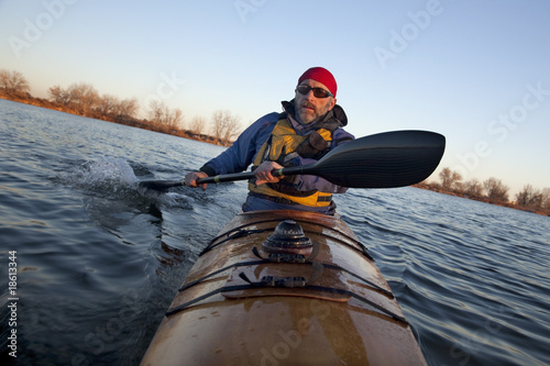 paddling workout in a sea kayak