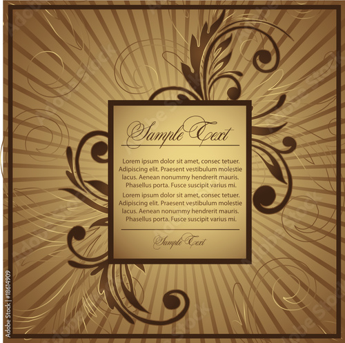 Gold frame.