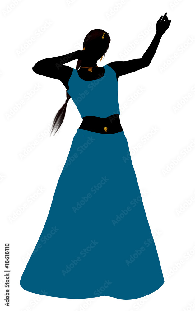 Fototapeta premium Female Belly Dancer Silhouette