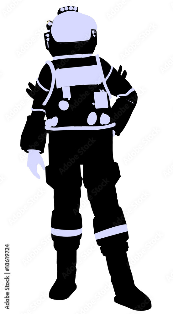 Female Astronaut Illustration Silhouette Female Astronaut Illustration Silhouette