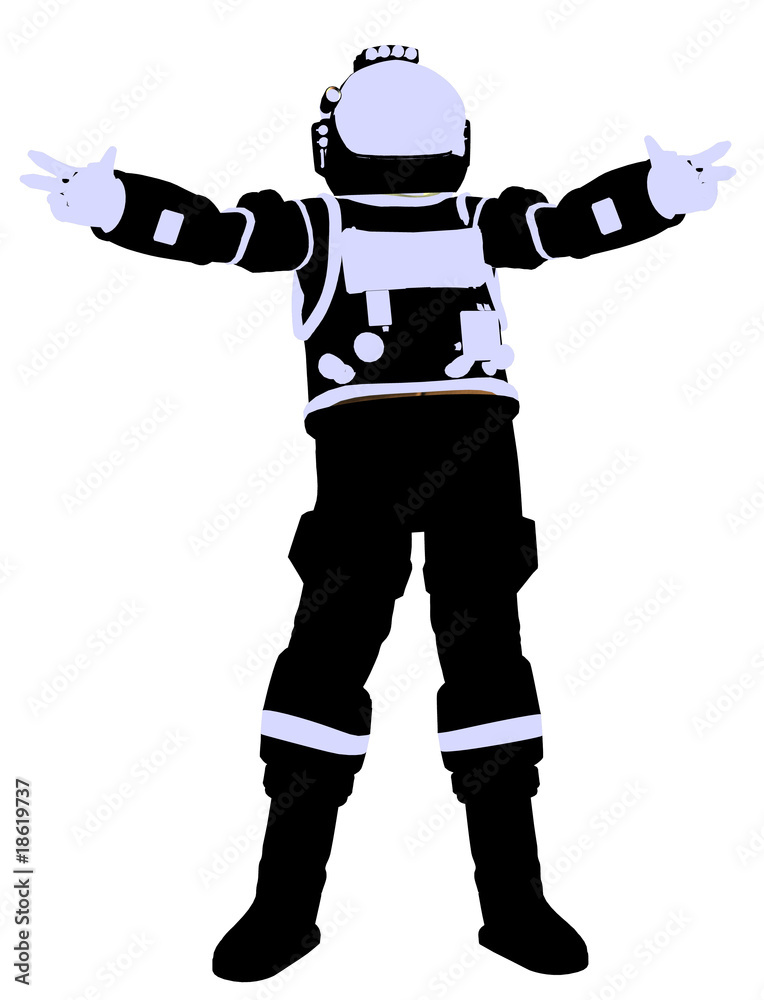 Female Astronaut Illustration Silhouette Female Astronaut Illustration Silhouette