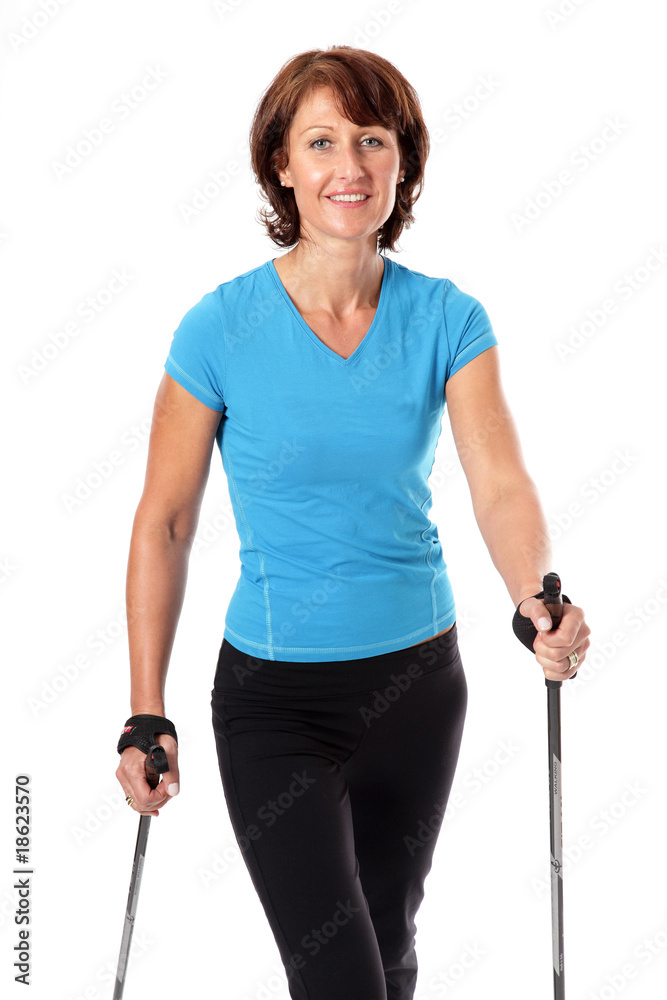 Frau 40+ beim walken Frau 40+ beim walken