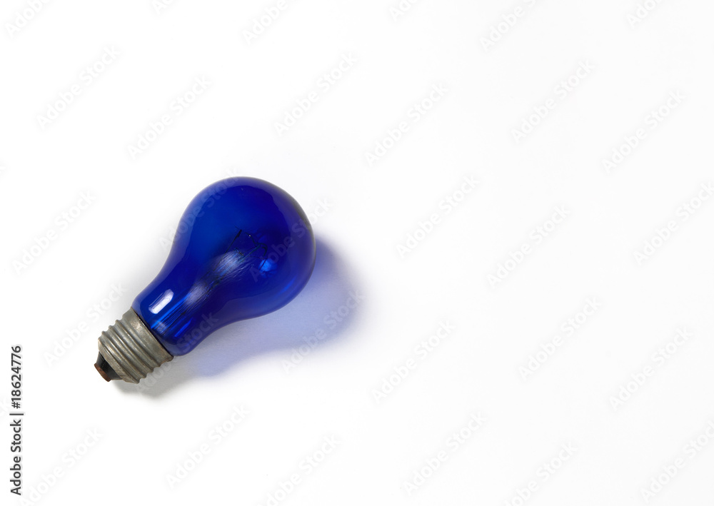 blue light bulb