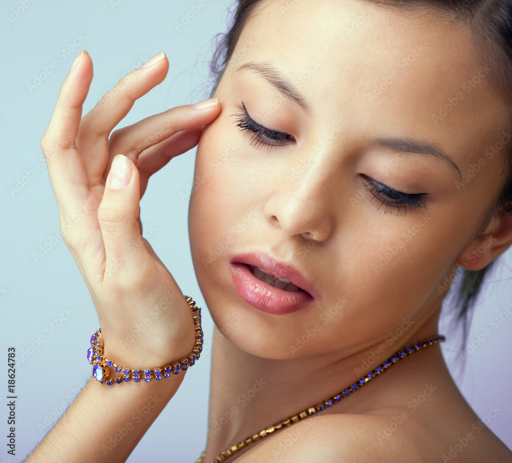 Beautiful woman with jewellery