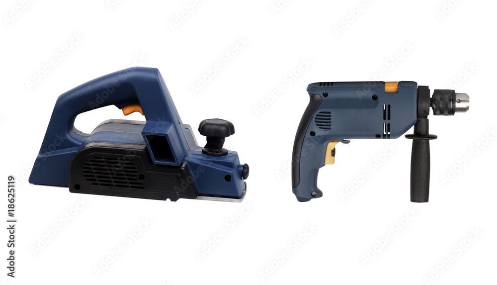 Fototapeta premium electric plane an electric drill