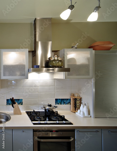 Luxury Modern Kitchen Interior in the pivate house..