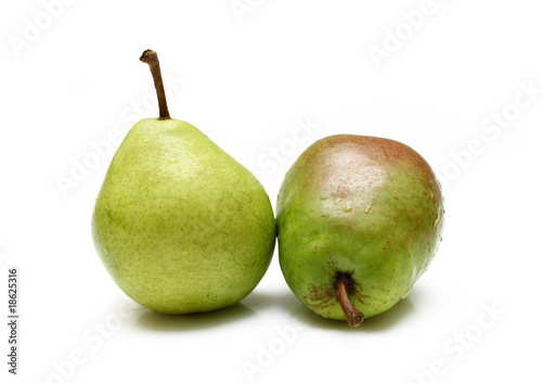 Two green pears