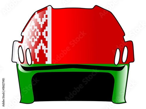 hockey helmet in colors of Belarus