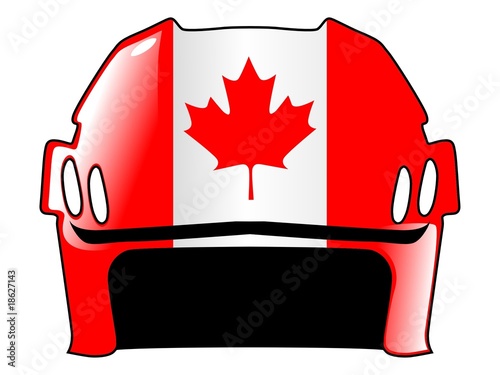 hockey helmet in colors of Canada