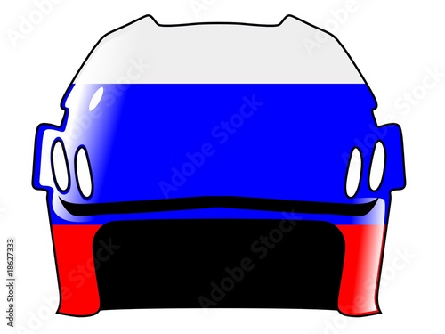 hockey helmet in colors of Russia
