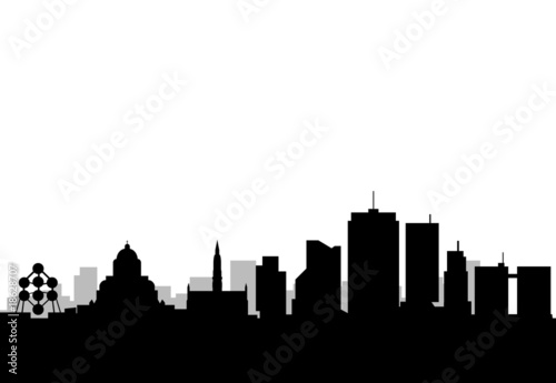 brussels city skyline vector