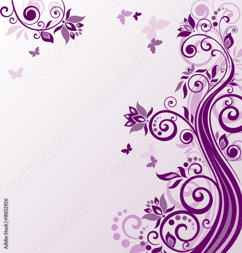 Floral violet background