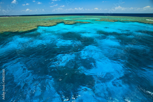 Beautiful Water, Sky and Clam Gardens in Great Barrier Reef Park
