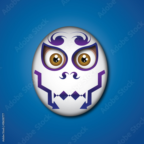Cabeza de luchador enmascarado
