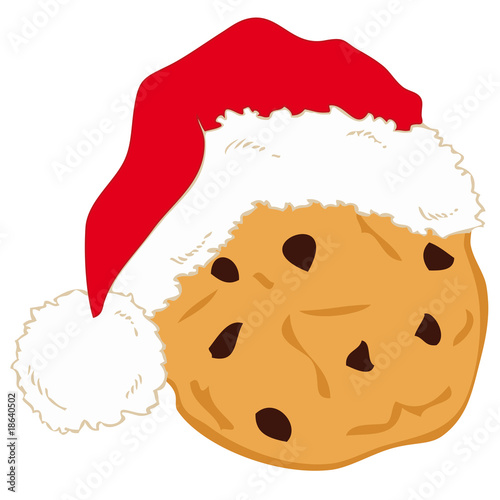 Shortbread with Santa Claus hat