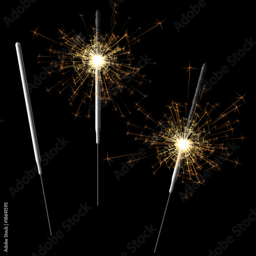 Sparkler. Vector illustration.