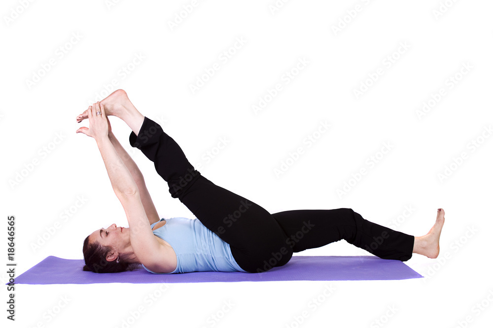 Woman in Yoga Position Woman in Yoga Position