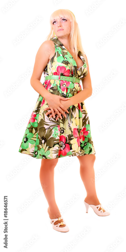 Young woman isolated on white Young woman isolated on white